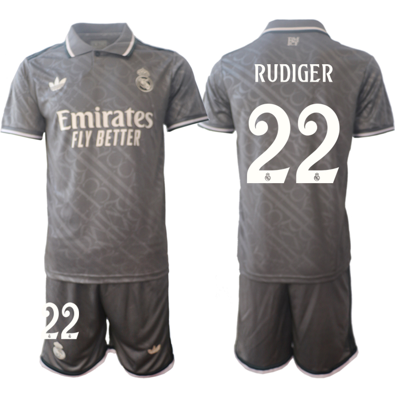 Men 2024-2025 Club Real Madrid away Grey #22 Soccer Jersey